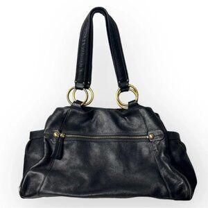 Liz Claiborne  Large Black Leather Bag